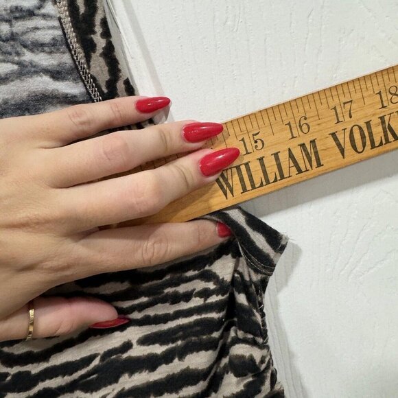 Women’s ACOA Zebra Print Y2K Vintage‎ Dress Maxi Size Medium M  Brown - Picture 9 of 10